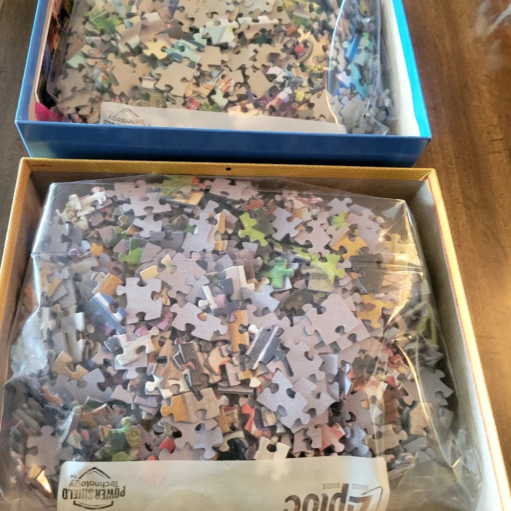 Gibson Grandma's Treat and Community Puzzle Set - Blue and Brown 2 1000 Piece - Picture 6 of 8